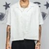 Carre Ripple Button Up Shirt Off White -Culture Kings Shop 02052190 YO007 mens 0010