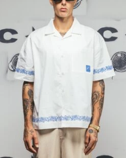 Carre Rose Bowl Button Up Shirt Off White