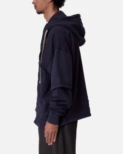 MNML Double Layer Zipper Sweater Washed Black -Culture Kings Shop 02052301 YW607 default 0040