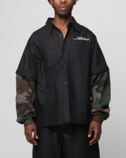 Loiter Art Studio Work Shirt Black/Camo