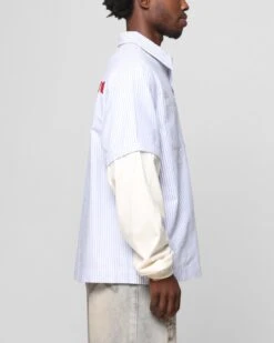 Loiter Art Studio Work Shirt Blue Stripe -Culture Kings Shop 02052361 YB575 mens 00050