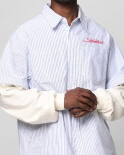 Loiter Art Studio Work Shirt Blue Stripe -Culture Kings Shop 02052361 YB575 mens 00070