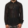 XXIII Terrace Knit Long Sleeve Button Up Shirt Black -Culture Kings Shop 02052368 YB001 mens 00010