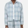 XXIII Plaid Long Sleeve Overshirt Blue 1 XXIII Plaid Long Sleeve Overshirt Blue -Culture Kings Shop 02052532 YX001 mens 00010