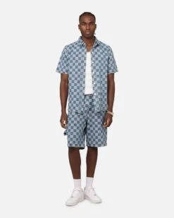 XXIII Checker Board Button Up Shirt Blue -Culture Kings Shop 02052571 YX001 mens 00020