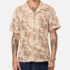 XXIII Resort Knit Button Up Shirt Tan/Cream -Culture Kings Shop 02052605 YT062 mens 00010