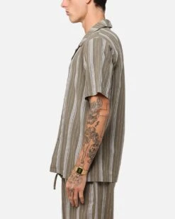 XXIII Condesa Linen Button Up Shirt Olive -Culture Kings Shop 02052607 YO100 mens 00060