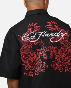 Ed Hardy Dragon Zip Shirt Black -Culture Kings Shop 02052708 YB001 mens 00070
