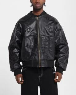 Loiter Tokyo Drift Vegan Leather Jacket Black