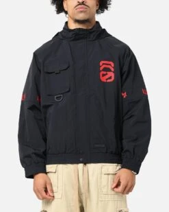 The Anti Order Faction Technical Windbreaker Jacket Black/Red