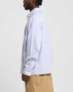 Loiter Chopper Long Sleeve Shirt Blue/White -Culture Kings Shop 02053246 YX095 mens 00060
