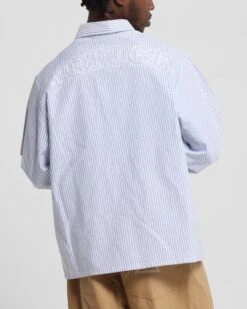 Loiter Chopper Long Sleeve Shirt Blue/White -Culture Kings Shop 02053246 YX095 mens 00080