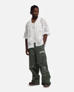 Loiter Lace Button Up Shirt Cream -Culture Kings Shop 02053283 YC600 mens 0030