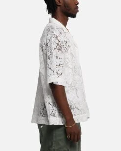 Loiter Lace Button Up Shirt Cream -Culture Kings Shop 02053283 YC600 mens 0050