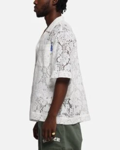 Loiter Lace Button Up Shirt Cream -Culture Kings Shop 02053283 YC600 mens 0060