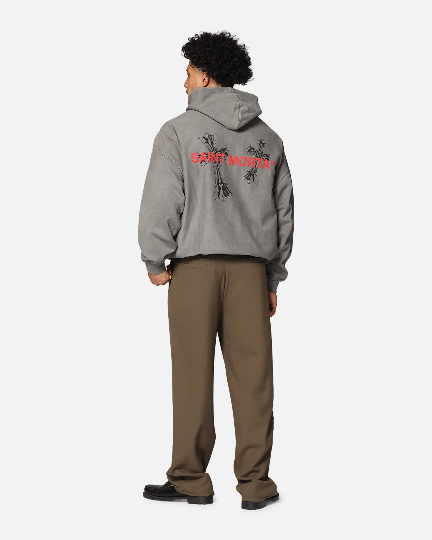 Saint Morta Memoriam Boxy Hoodie Washed Charcoal 5 Saint Morta Memoriam Boxy Hoodie Washed Charcoal - Image 3