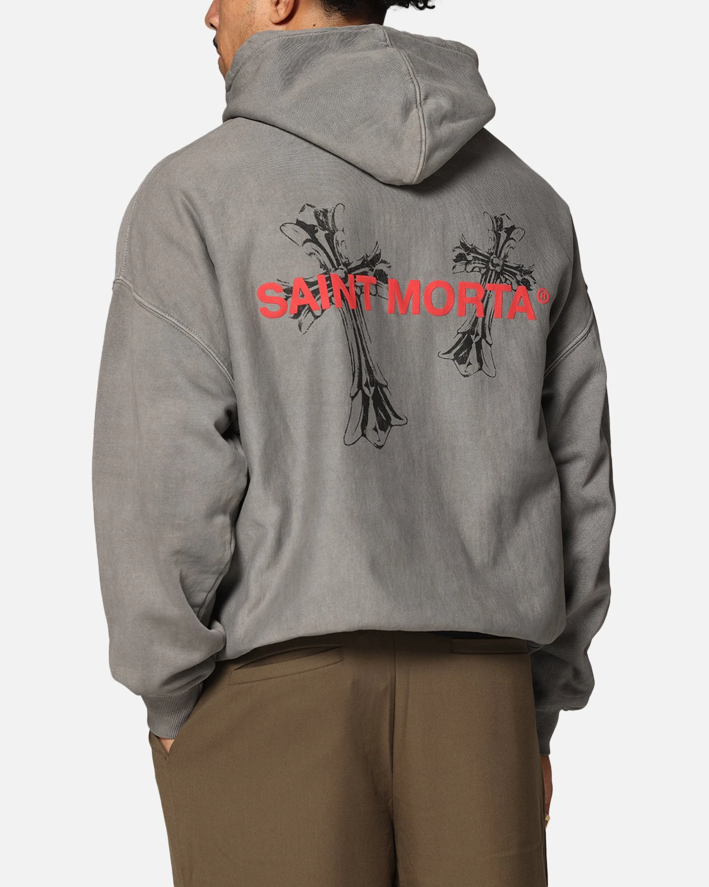 Saint Morta Memoriam Boxy Hoodie Washed Charcoal 10 Saint Morta Memoriam Boxy Hoodie Washed Charcoal - Image 8