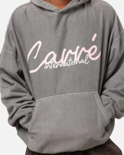 Carre International Script Hoodie Washed Charocal 13 Carre International Script Hoodie Washed Charocal -Culture Kings Shop 02053362 YC071 mens 00060