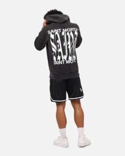 Saint Morta Ye Old Boxy Hoodie Vintage Black -Culture Kings Shop 02053370 YV013 mens 00030