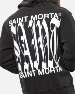 Saint Morta Ye Old Boxy Hoodie Vintage Black -Culture Kings Shop 02053370 YV013 mens 00070