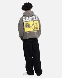 Carre Construction Hoodie Washed Charcoal -Culture Kings Shop 02053420 YC071 mens 0030