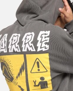 Carre Construction Hoodie Washed Charcoal -Culture Kings Shop 02053420 YC071 mens 0070