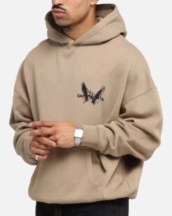 Saint Morta Black Doves Boxy Hoodie Tan 13 Saint Morta Black Doves Boxy Hoodie Tan -Culture Kings Shop 02053431 YT001 mens 0060