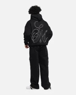 Saint Morta Cursive Boxy Hoodie Black -Culture Kings Shop 02053432 YB001 mens 0040