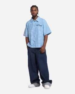 Ed Hardy Panther Button-Up Shirt Blue -Culture Kings Shop 02053775 YX001 mens 00040