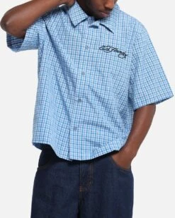 Ed Hardy Panther Button-Up Shirt Blue -Culture Kings Shop 02053775 YX001 mens 00080