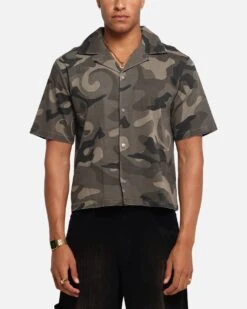 XXIII Washed Camo Button Up Shirt Camo