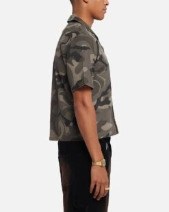 XXIII Washed Camo Button Up Shirt Camo -Culture Kings Shop 02054023 YC001 mens 0040