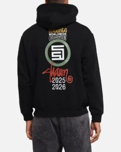 S Double 25/26 Zip Through Hoodie Black