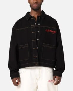 Ed Hardy Coach Denim Jacket Black