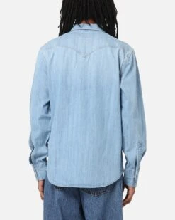 Levi Strauss And Co Barstow Western Standard Denim Button Up Shirt Blue -Culture Kings Shop 02054570 YX001 mens 0030
