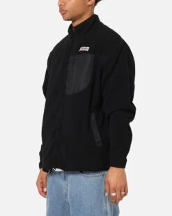 S Double Polar Fleece Jacket Black -Culture Kings Shop 02054805 YB001 mens 0050