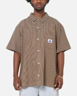 X-Large Liam Button Up Shirt Brown
