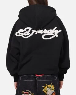 Ed Hardy UV Active Zip Hoodie Black/Multi