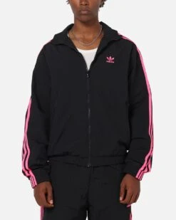 Adidas Firebird Track Jacket Black/Lucid Pink