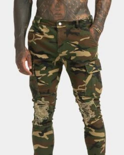 XXIII Sergeant Camo Ripped Jeans Camo 11 XXIII Sergeant Camo Ripped Jeans Camo -Culture Kings Shop 03007590 YC001 mens 031