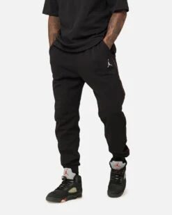 Jordan Flight MVP Fleece Pants Black/Dune Red