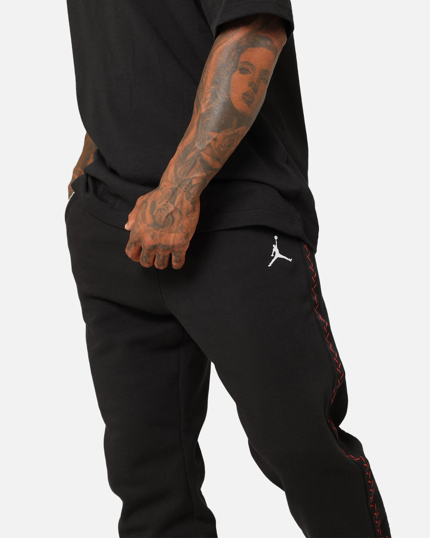 Jordan Flight MVP Fleece Pants Black/Dune Red 6 Jordan Flight MVP Fleece Pants Black/Dune Red - Image 4