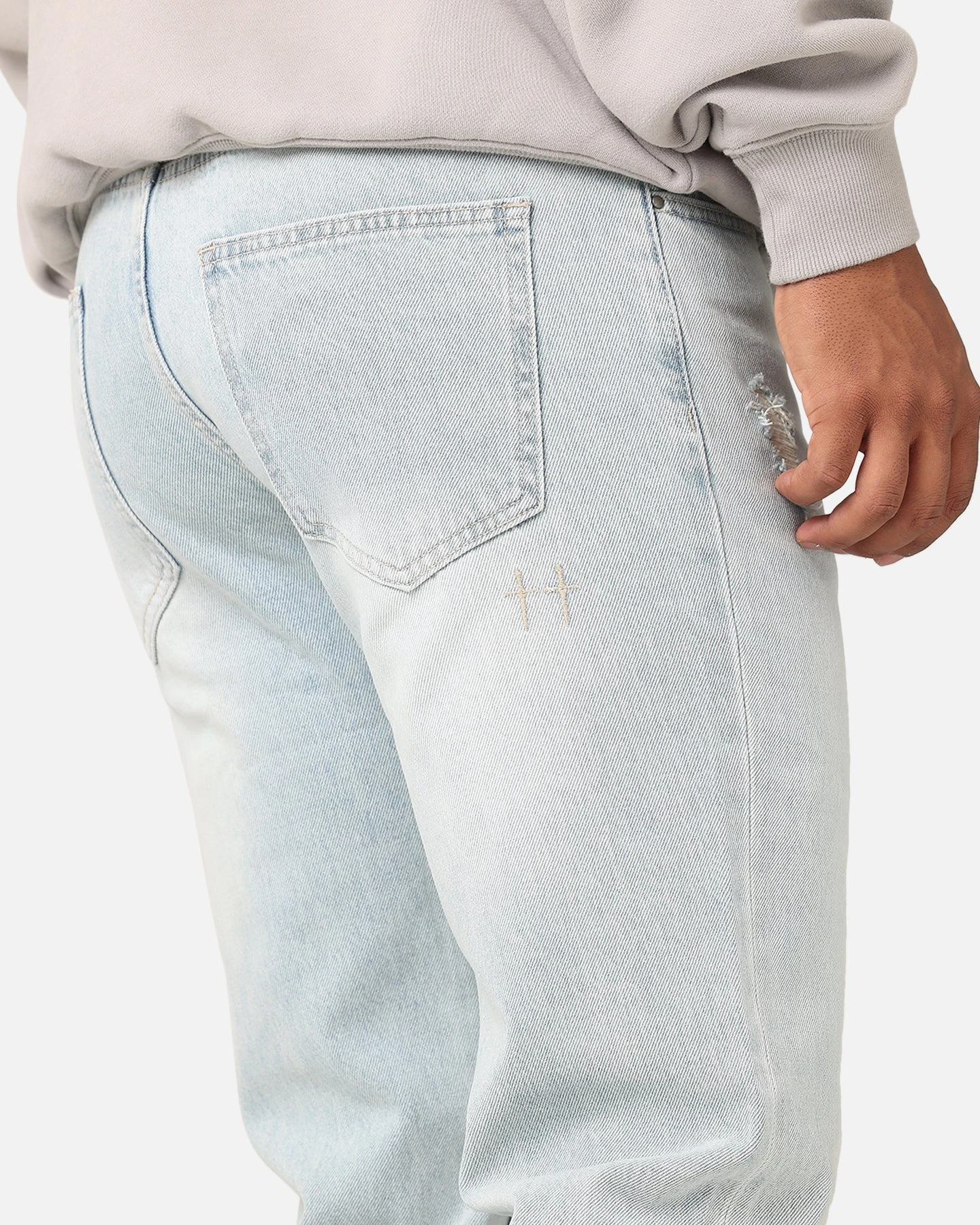 Saint Morta Psykhe Distressed Jeans Light Blue 6 Saint Morta Psykhe Distressed Jeans Light Blue - Image 4