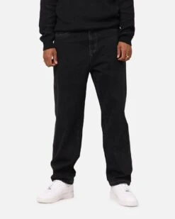 S Double Denim Standard Jeans Black Wash