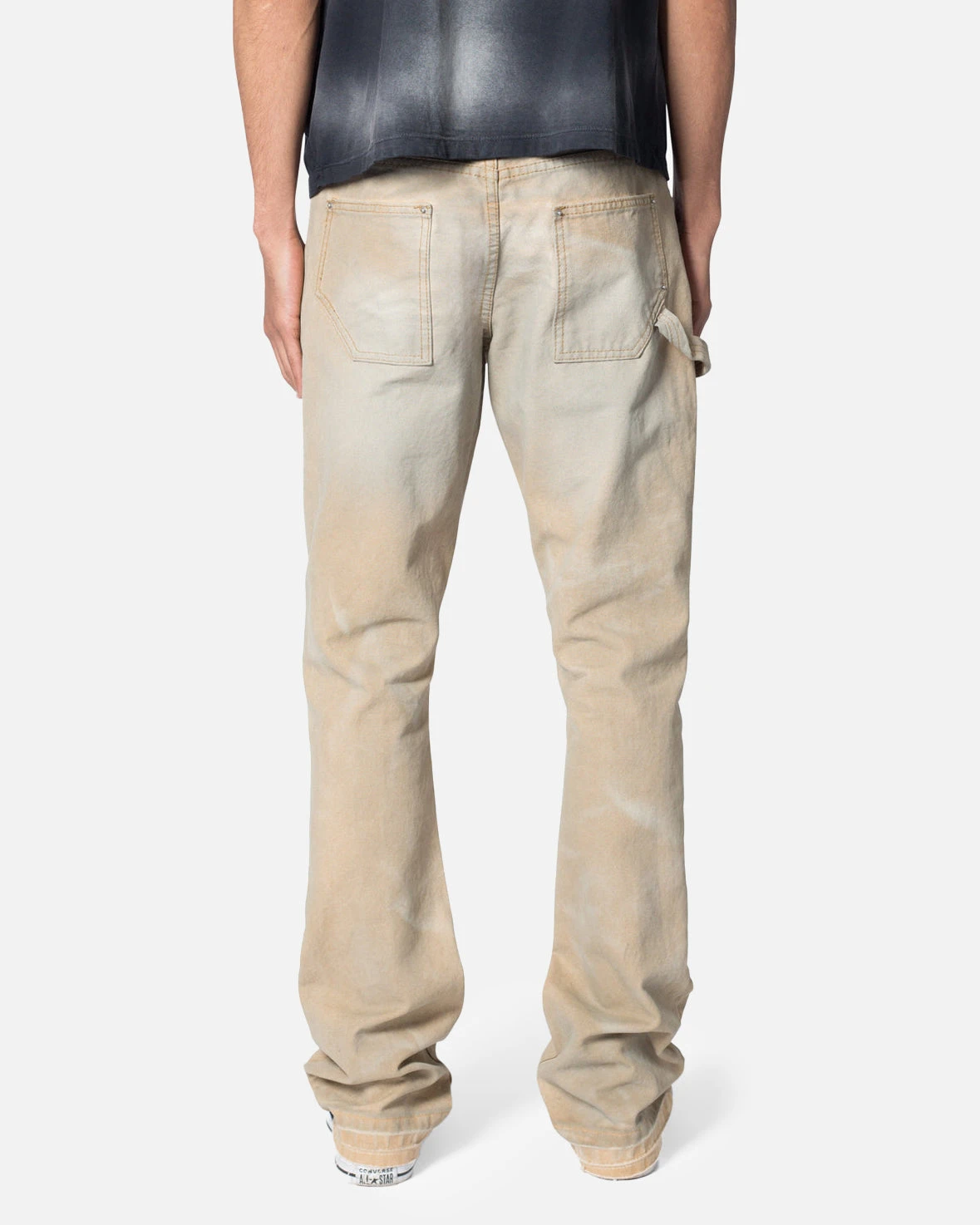 MNML B644 Flare Burnt Cowboy Denim Jeans Black/Brown 6 MNML B644 Flare Burnt Cowboy Denim Jeans Black/Brown - Image 4