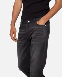 MNML M524 Slim Stacked Denim Jeans Washed Black -Culture Kings Shop 03013043 YW607 mens 0050