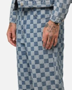 XXIII Checker Board Denim Jeans Blue -Culture Kings Shop 03013165 YX001 mens 00030