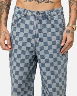 XXIII Checker Board Denim Jeans Blue -Culture Kings Shop 03013165 YX001 mens 00070