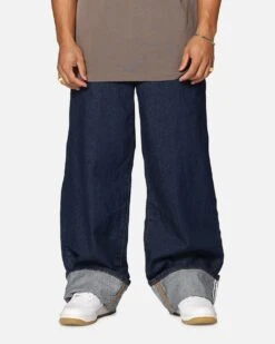 Saint Morta Amplus Selvedge Cuffed Jeans Indigo/Tan