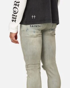 Saint Morta Dynasty Dirty Distressed Jeans Dirty Denim -Culture Kings Shop 03013349 YE234 mens 0040